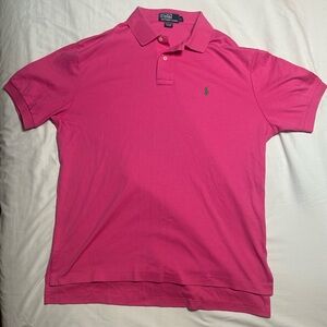 Ralph Lauren Men's Bright Pink Polo Shirt